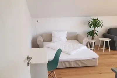 Ein Bett oder Betten in einem Zimmer der Unterkunft Fewo Bergblick Aschau im Chiemgau