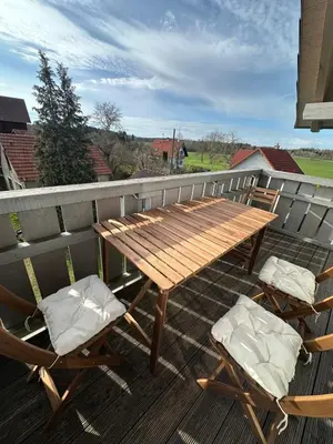 Ein Balkon oder eine Terrasse in der Unterkunft Ammersee Design Penthouse