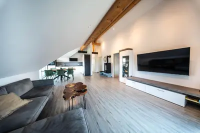 TV/Unterhaltungsangebot in der Unterkunft Ammersee Design Penthouse