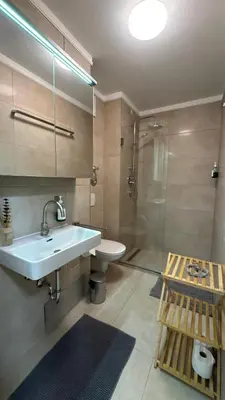 Ein Badezimmer in der Unterkunft Lindenhof Apartment 13
