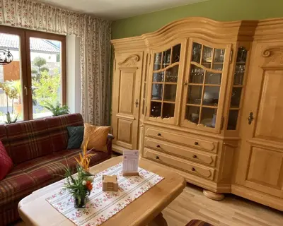 Ein Sitzbereich in der Unterkunft AlpenAppartement Traumzeit
