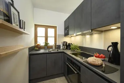 Küche/Küchenzeile in der Unterkunft Ferienwohnung Alpini in Oberammergau