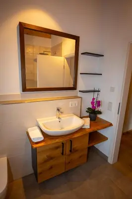 Ein Badezimmer in der Unterkunft Ferienwohnungen Irmingard