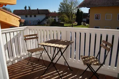 Ein Balkon oder eine Terrasse in der Unterkunft Ferienwohnungen Irmingard