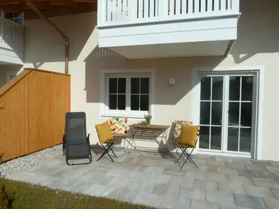 Ein Balkon oder eine Terrasse in der Unterkunft Ferienwohnungen Irmingard