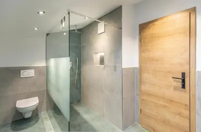 Ein Badezimmer in der Unterkunft Gästehaus zum Thoma
