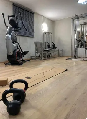 Das Fitnesscenter und/oder die Fitnesseinrichtungen in der Unterkunft Chiemgauloft , 5 Sterne Ferienwohnung am Chiemsee