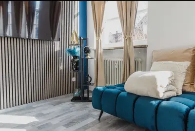 Ein Sitzbereich in der Unterkunft Ferienwohnung Zentrum Erding