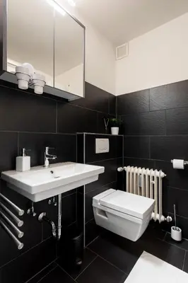 Ein Badezimmer in der Unterkunft Global Living - Design Apartments I Terrace I Kitchen I Smart-TV I Parking space I München