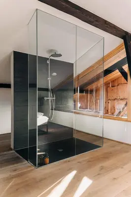 Ein Badezimmer in der Unterkunft Design-Bauernchalet im Elbacher Gütel nahe Starnberger See