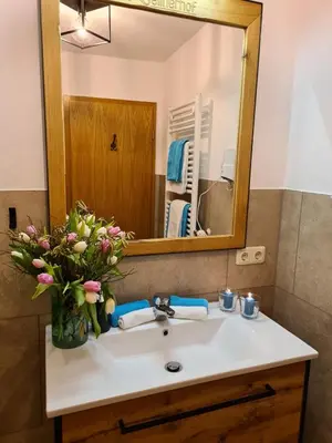 Ein Badezimmer in der Unterkunft Zellnerhof