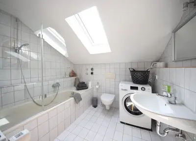 Ein Badezimmer in der Unterkunft Ferienwohnungen Roseninsel & Perle