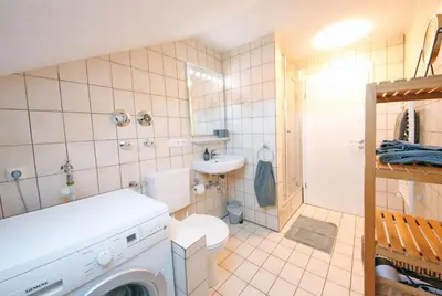 Ein Badezimmer in der Unterkunft Ferienwohnungen Roseninsel & Perle