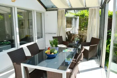 Ein Patio oder anderer Außenbereich in der Unterkunft Haus Sandra
