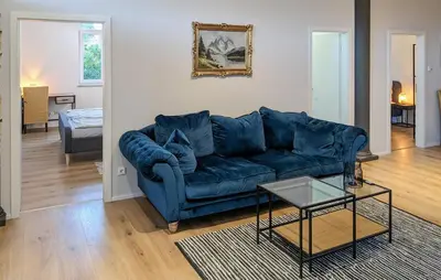 Ein Sitzbereich in der Unterkunft Stunning Apartment In Bad Heilbrunn