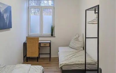 Ein Bett oder Betten in einem Zimmer der Unterkunft Stunning Apartment In Bad Heilbrunn