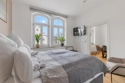 Ein Bett oder Betten in einem Zimmer der Unterkunft cruwzo I Exclusive Apartments in Central location with Parking