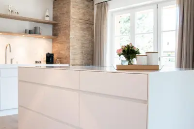 Küche/Küchenzeile in der Unterkunft Ferienwohnung SeeSuite