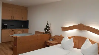 Küche/Küchenzeile in der Unterkunft Ferienwohnung Uschi an der Rottachbrücke