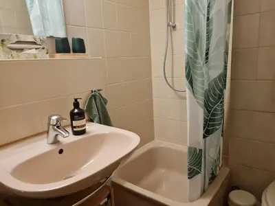 Ein Badezimmer in der Unterkunft ChiemseeOase