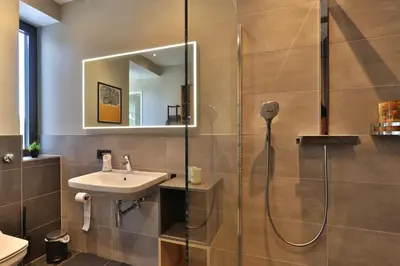 Ein Badezimmer in der Unterkunft Moderne Studio-Wohnung - Lichtblick