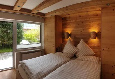 Ein Bett oder Betten in einem Zimmer der Unterkunft Ferienwohnung Stubengold