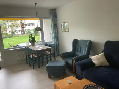 Ein Sitzbereich in der Unterkunft Ferienwohnung Alpenwiese im Erdgeschoss