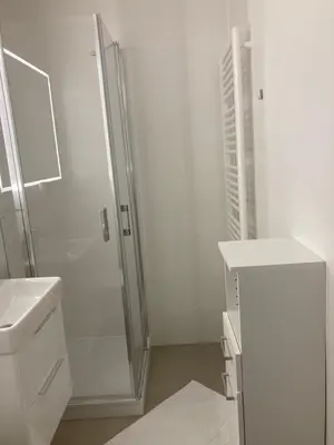 Ein Badezimmer in der Unterkunft Ferienwohnung Alpenwiese im Erdgeschoss