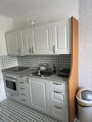 Küche/Küchenzeile in der Unterkunft Ferienwohnung Alpenwiese im Erdgeschoss