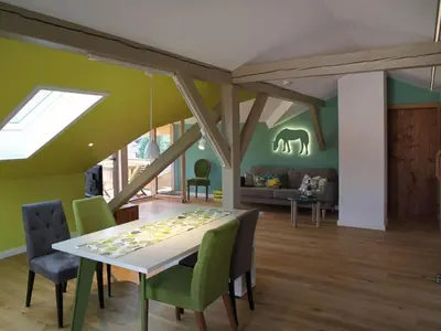 Ein Sitzbereich in der Unterkunft Villa Carefree Suite