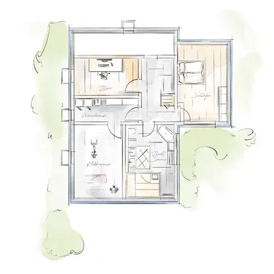 Grundriss der Unterkunft Bergblick Chalet