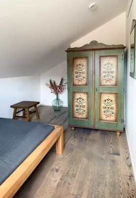 Ein Bett oder Betten in einem Zimmer der Unterkunft Heimat