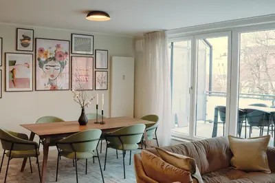 Ein Sitzbereich in der Unterkunft 21rooms Apartments