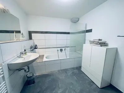 Ein Badezimmer in der Unterkunft Das Bootshaus