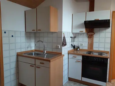 Küche/Küchenzeile in der Unterkunft Apartment Utschneider-Holzer