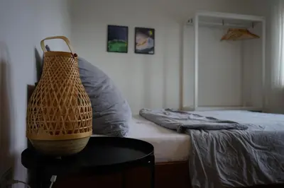 Ein Bett oder Betten in einem Zimmer der Unterkunft Ferienwohnung Aribo