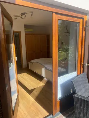 Ein Bett oder Betten in einem Zimmer der Unterkunft tiefkar8 
