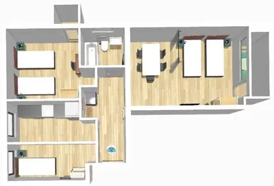 Grundriss der Unterkunft 3BR stay close to Munich City & Airport