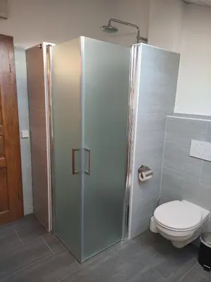 Ein Badezimmer in der Unterkunft Ferienwohnung auf dem Land