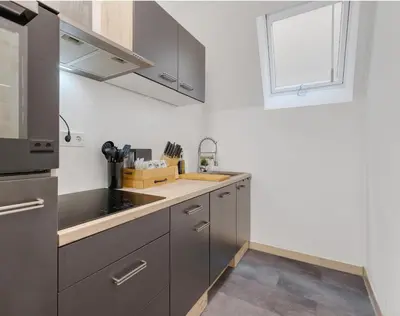 Küche/Küchenzeile in der Unterkunft COMFY Altstadt-Loft Ingolstadt