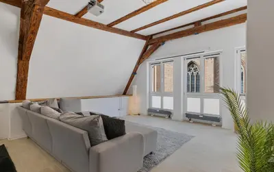 Ein Sitzbereich in der Unterkunft COMFY Altstadt-Loft Ingolstadt