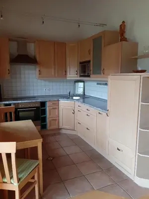 Küche/Küchenzeile in der Unterkunft Ferienwohnung Bartl