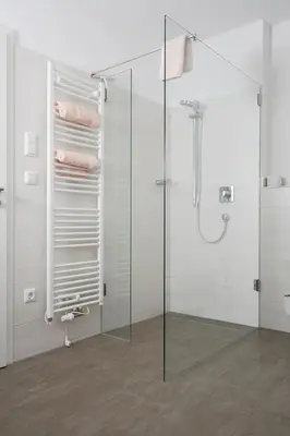 Ein Badezimmer in der Unterkunft Ferienhaus Dickertsmühle