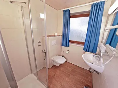 Ein Badezimmer in der Unterkunft Ferienhaus Dickertsmühle