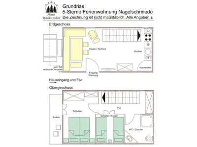 Grundriss der Unterkunft Nagelsmederij in het huis Waldwinkel