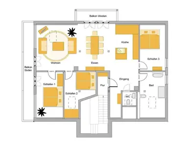 Grundriss der Unterkunft Plaatsje in het Mesnerhuis