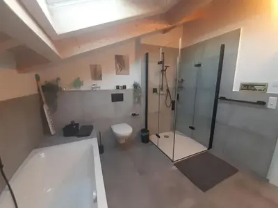 Ein Badezimmer in der Unterkunft Panorama Suite Chiemsee