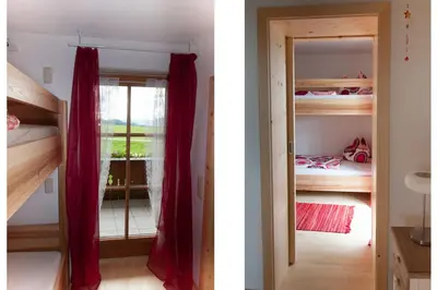 Ein Bett oder Betten in einem Zimmer der Unterkunft Huberhof