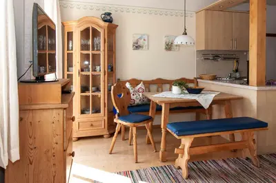 Küche/Küchenzeile in der Unterkunft Huberhof