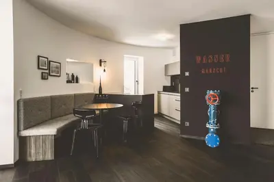 Küche/Küchenzeile in der Unterkunft Wasserturm Pirach
